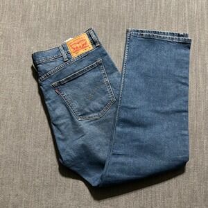 Levis 505 Regular Fit Mens Jeans 40x30 Medium Wash Blue Straight Leg Denim